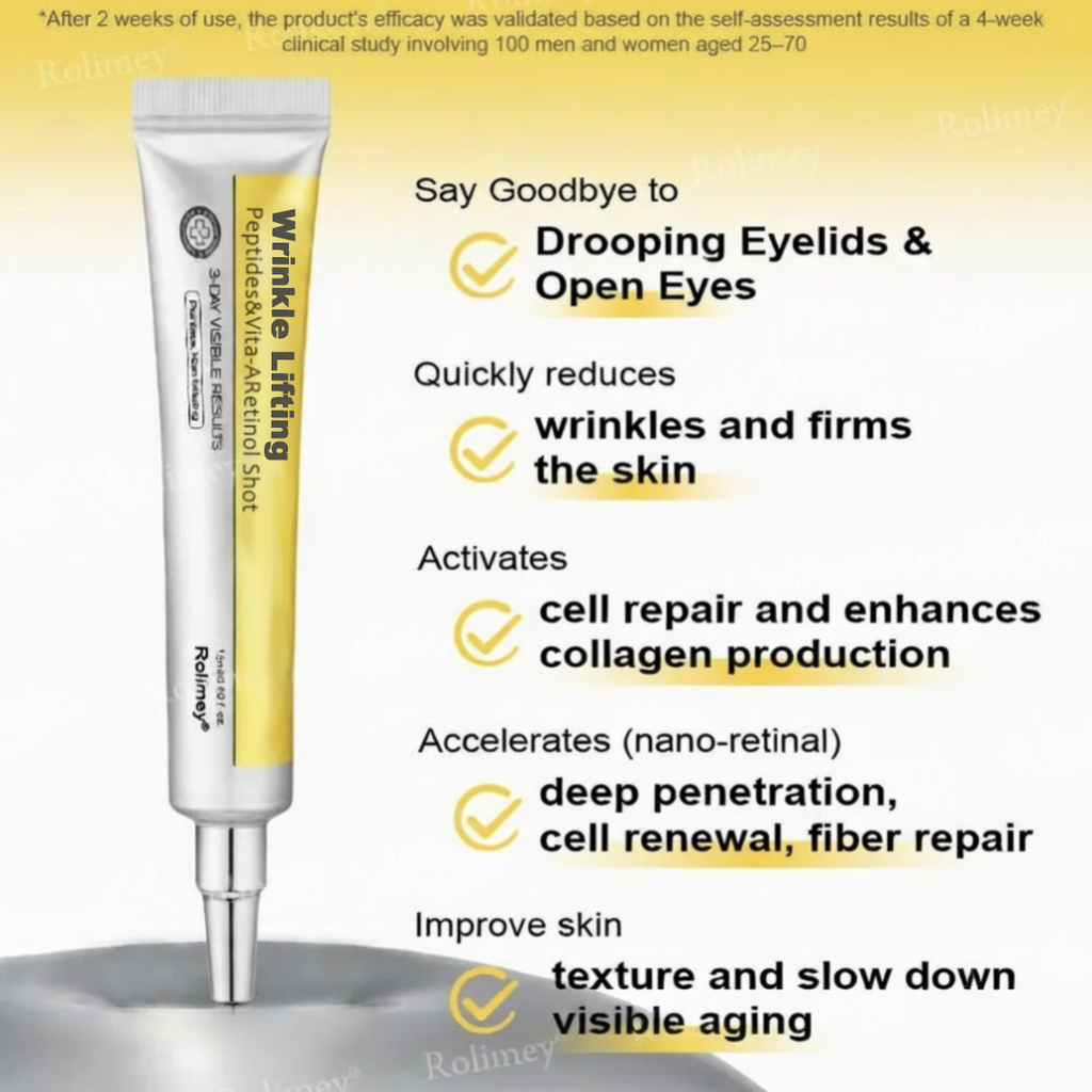 Wrinkle-Lift Argireline-infused Peptides & Vita A Retinol cream
