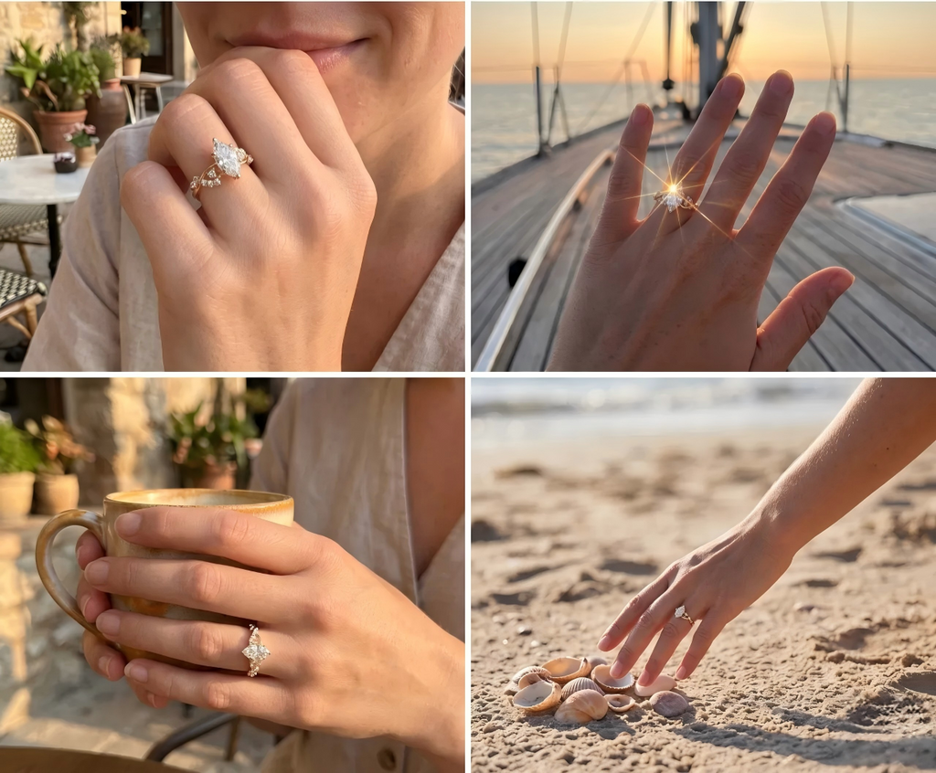 Romantic Marquise-Cut Diamond Ring