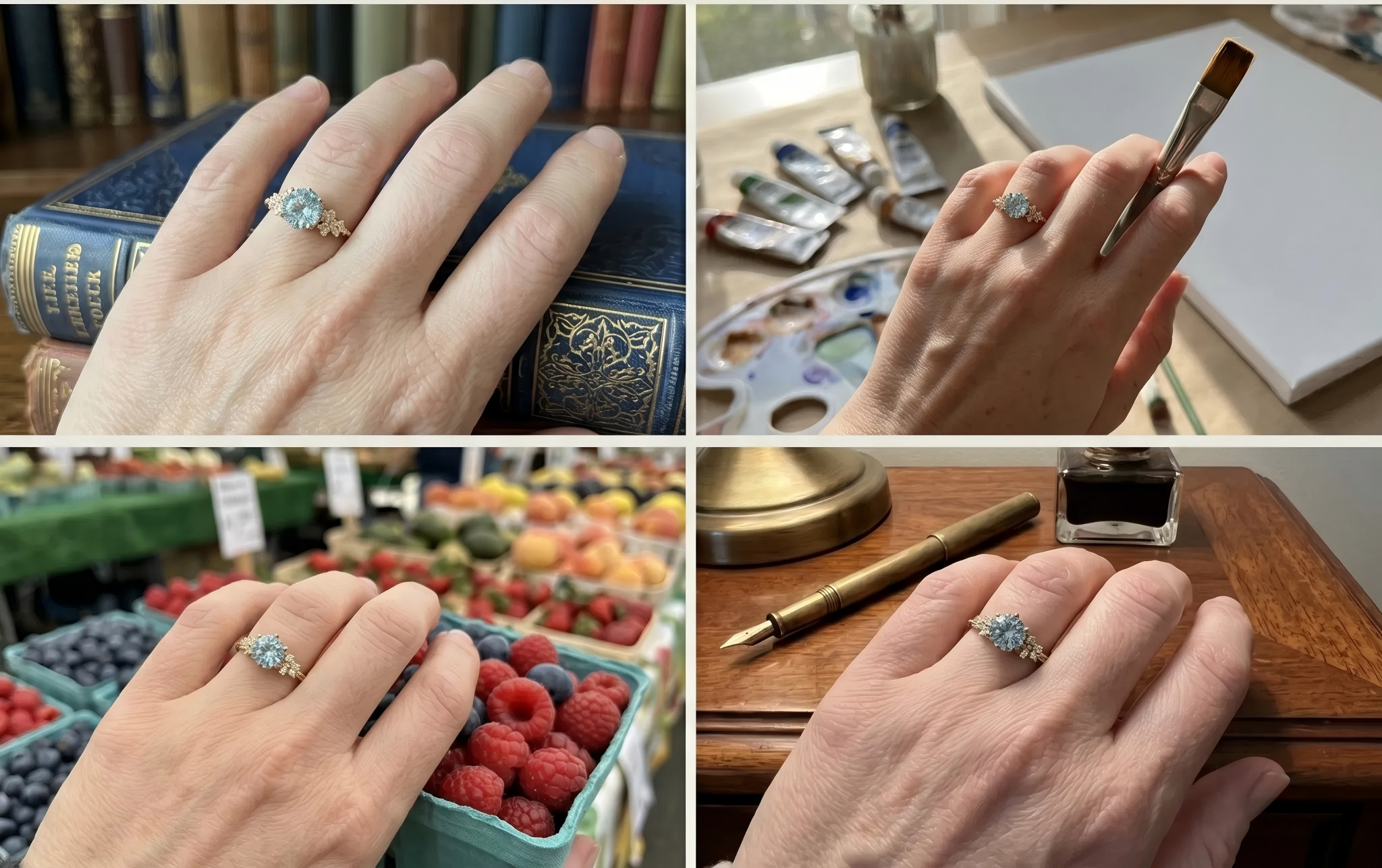 Vintage Aquamarine Ring