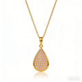 ☀️ "Pave Diamond Teardrop Pendant" – Shimmering Pave Setting | Delicate Chain | Everyday Luxury ✨